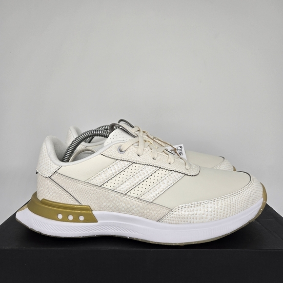 New adidas S2G 24 Leather Spikeless Golf Off White Gold Women's Shoes Size 9 - Picture 4 of 8